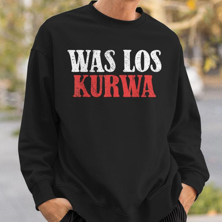 Kurwa Was Los Kurwa Poland Polska Sweatshirt Geschenke für Ihn