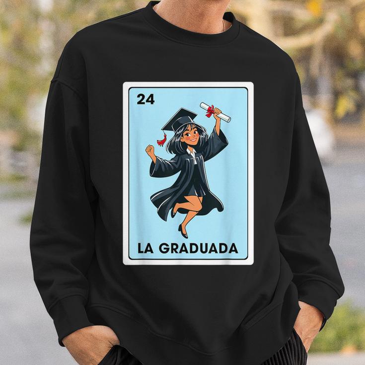 La Graduada Grad Mexican Bingo Card Latina Grad Graduation Sweatshirt Gifts for Him