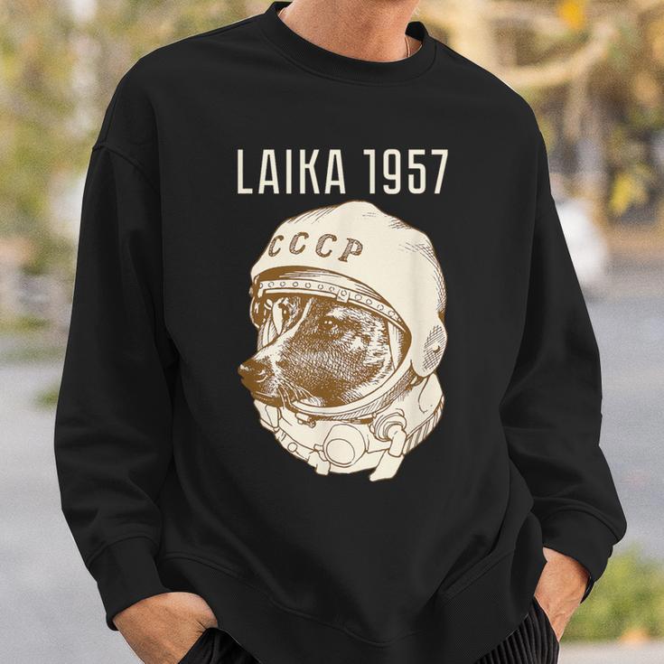 Laika Dog Sputnik Space Space Ussr Sweatshirt Geschenke für Ihn