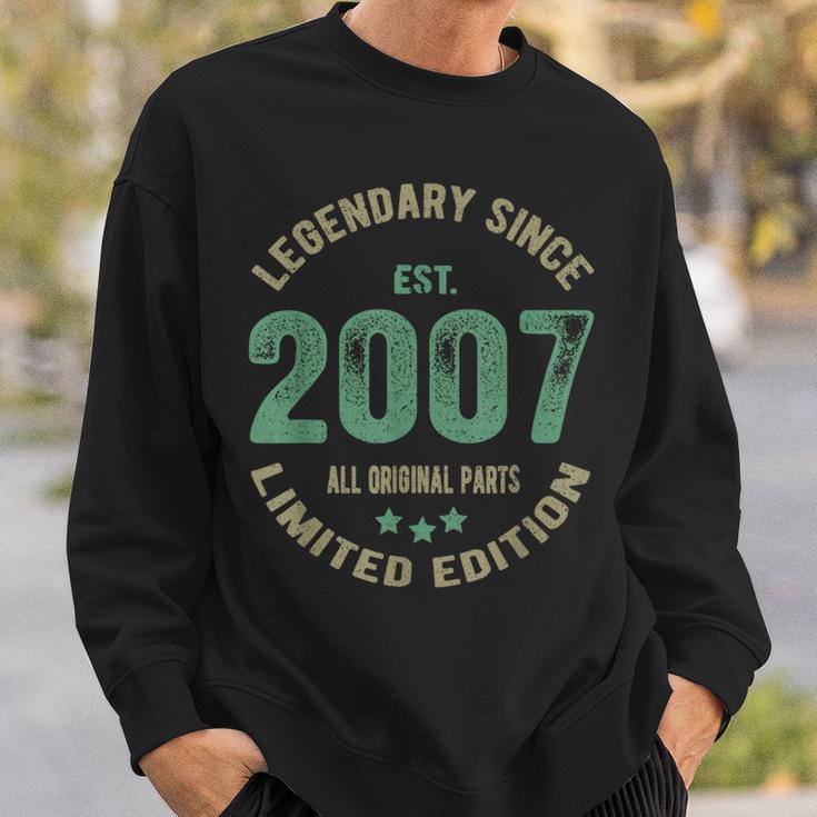 Legend Since 2007 17Th Birthday Retro 17 Years Old Boy Sweatshirt Gifts for Him