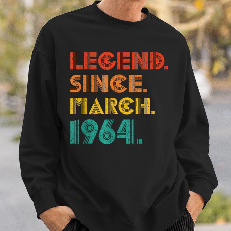 Legend Since March 1964 Birth Of Birthday 1964 Idea Vintage Sweatshirt Gifts for Him