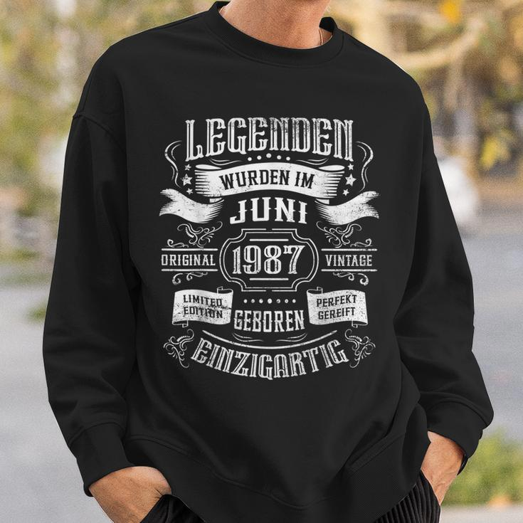 Legenden Wurden Im Juni 1987 Geboren Geburtstag Sweatshirt Geschenke für Ihn