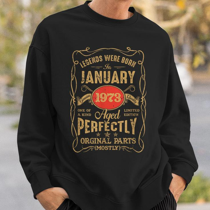 Legends Born In January 1973 50 Years Old 50Th Birthday Sweatshirt Gifts for Him