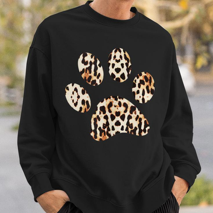 Leopard Cheetah Paw Print Sweatshirt Gifts for Him