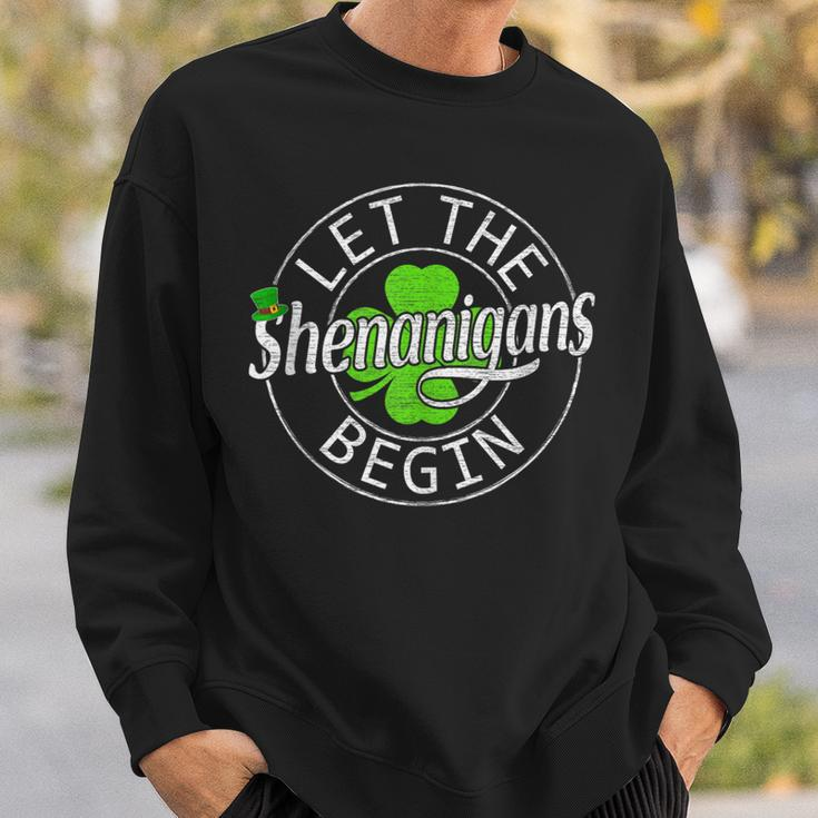 Let The Shenanigans Begin St Patrick's Day Women Sweatshirt Gifts for Him