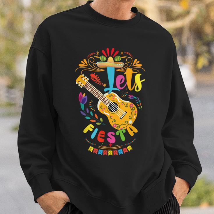 Let's Fiesta Cinco De Mayo Mexican Party Guitar Hat Lover Sweatshirt Gifts for Him