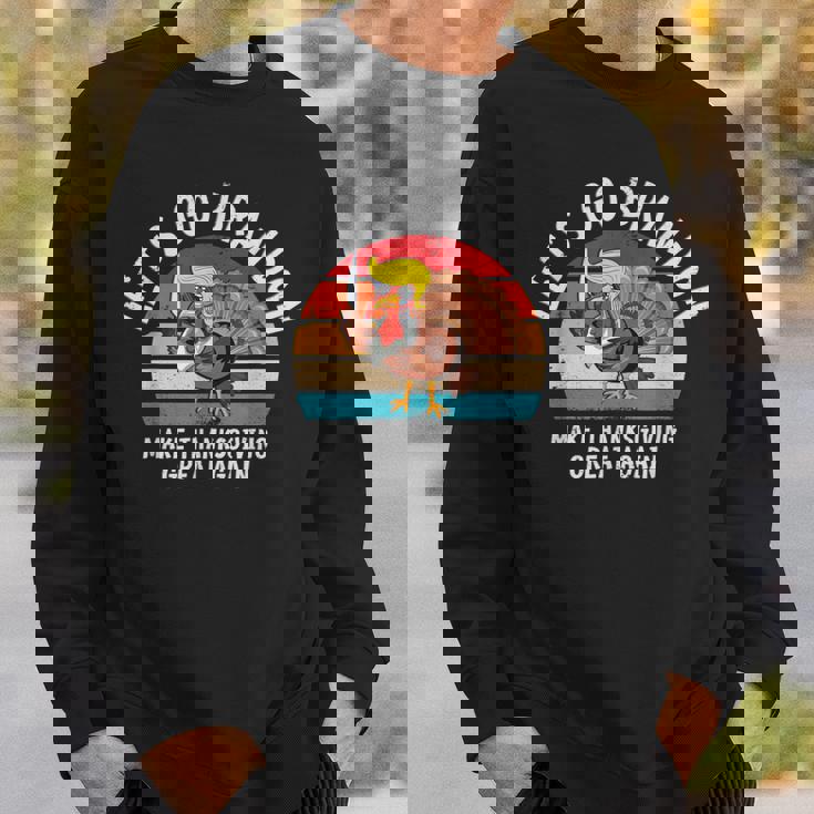 Let's Go Branson Brandon Thanksgiving And Trump Turkey Sweatshirt Gifts for Him