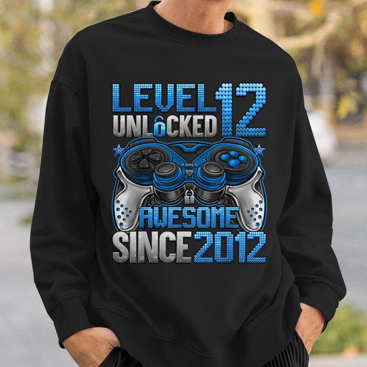 Level 12 Unlocked Awesome Since 2012 12Th Birthday Gaming Sweatshirt Gifts for Him