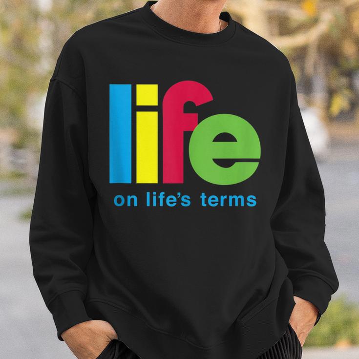 Life On Life's Terms Aa Na Sobriety Recovery Sweatshirt Gifts for Him