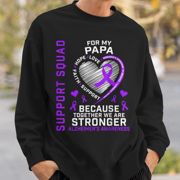 Lila Band Papa Alzheimers Bewusstsein Passende Outfits Sweatshirt Geschenke für Ihn