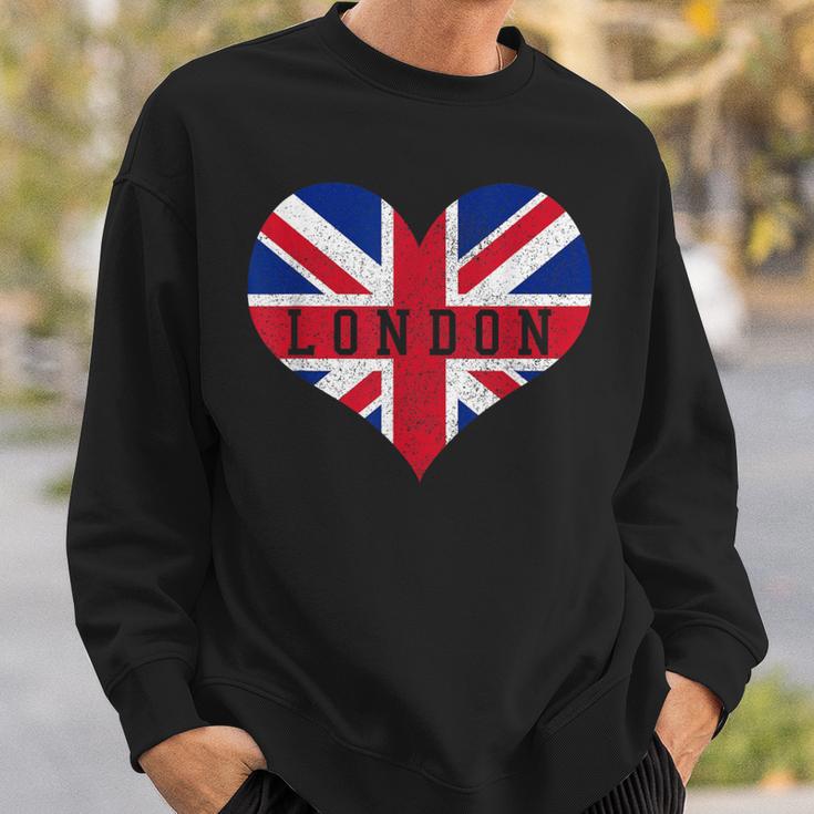 London Heart Flag Union Jack Uk England Souvenir Sweatshirt Gifts for Him