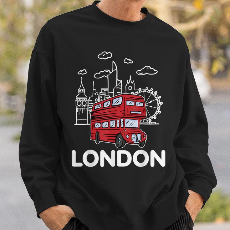 London Vibes Famous London Landmarks Souvenir London Love Sweatshirt Geschenke für Ihn