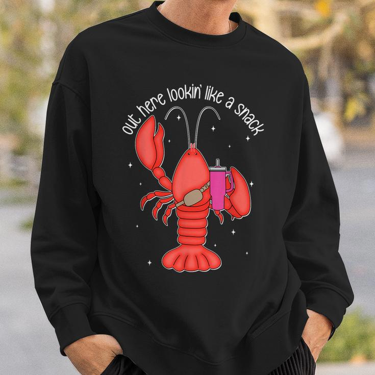 Out Here Lookin Like A Snack Boujee Crawfish Mardi Gras Sweatshirt Gifts for Him