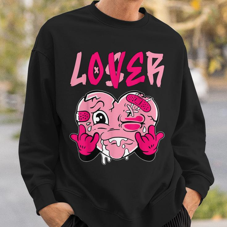 Loser Lover Pink Drip Heart Matching Outfit Women Sweatshirt Gifts for Him
