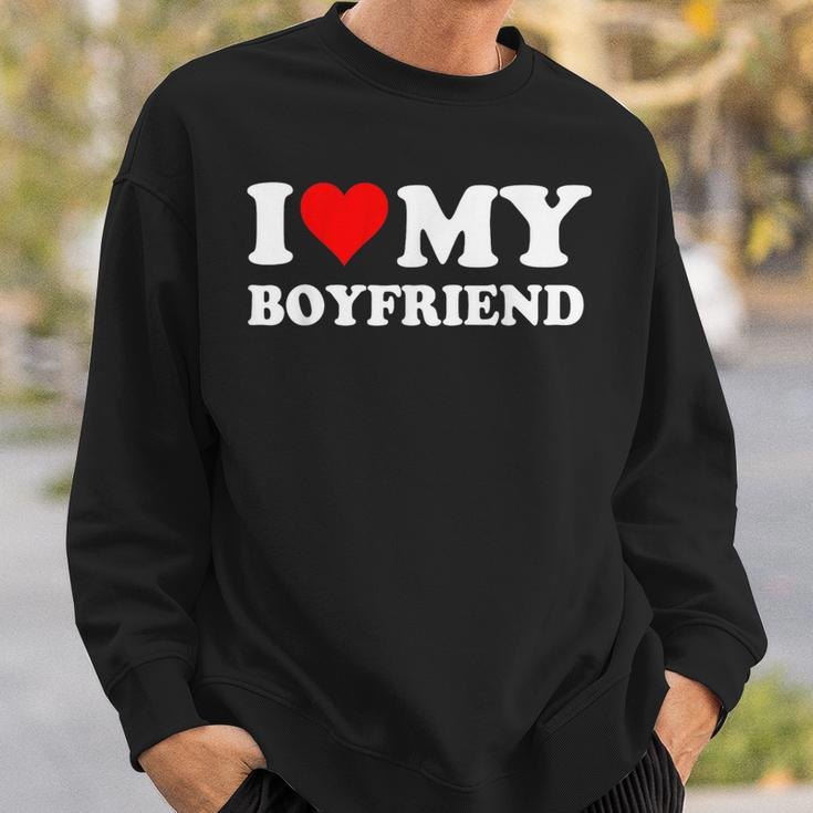 I Love My Boyfriend Bf I Heart My Boyfriend Bf Sweatshirt Gifts for Him