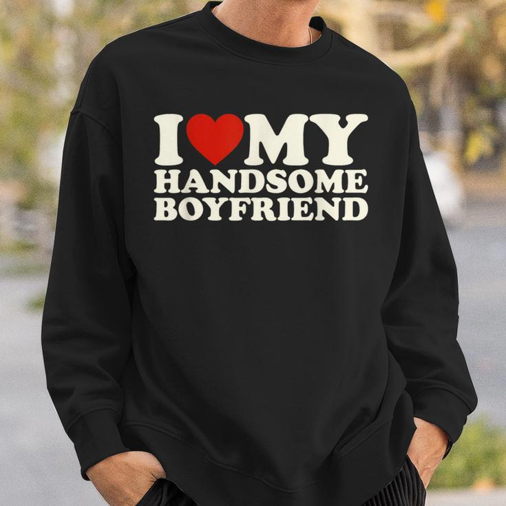 I Love My Boyfriend I Heart My Boyfriend Valentine's Day Sweatshirt Gifts for Him