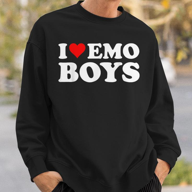 I Love Emo Boys I Heart Emo Boys Sweatshirt Gifts for Him