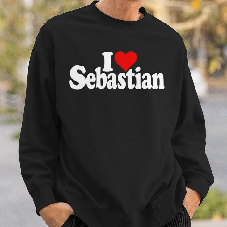 I Love Heart Sebastian Name On A Sweatshirt Gifts for Him