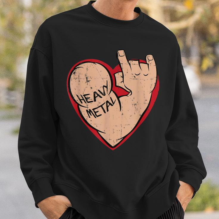 I Love Heavy Metal Heart For 80S 90S Music Lover Sweatshirt Gifts for Him