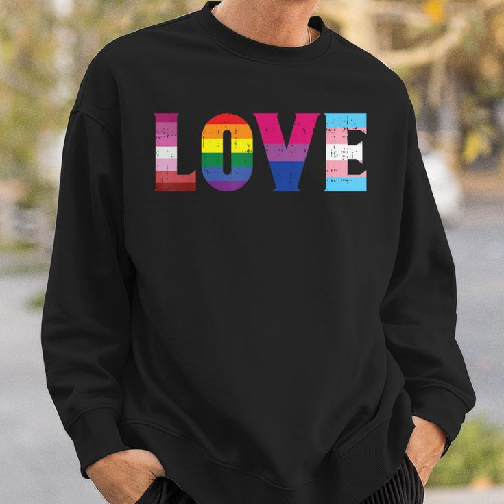 Love Lgbt Pride Ally Lesbian Gay Bisexual Transgender Ally Sweatshirt Gifts for Him