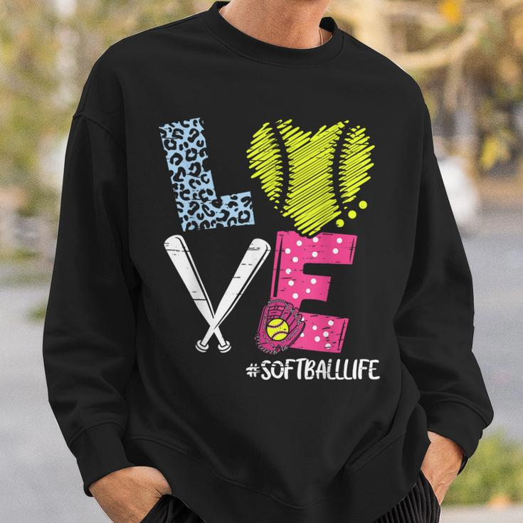Love Softball Coach Player Softball Life N Girls Women Sweatshirt Gifts for Him