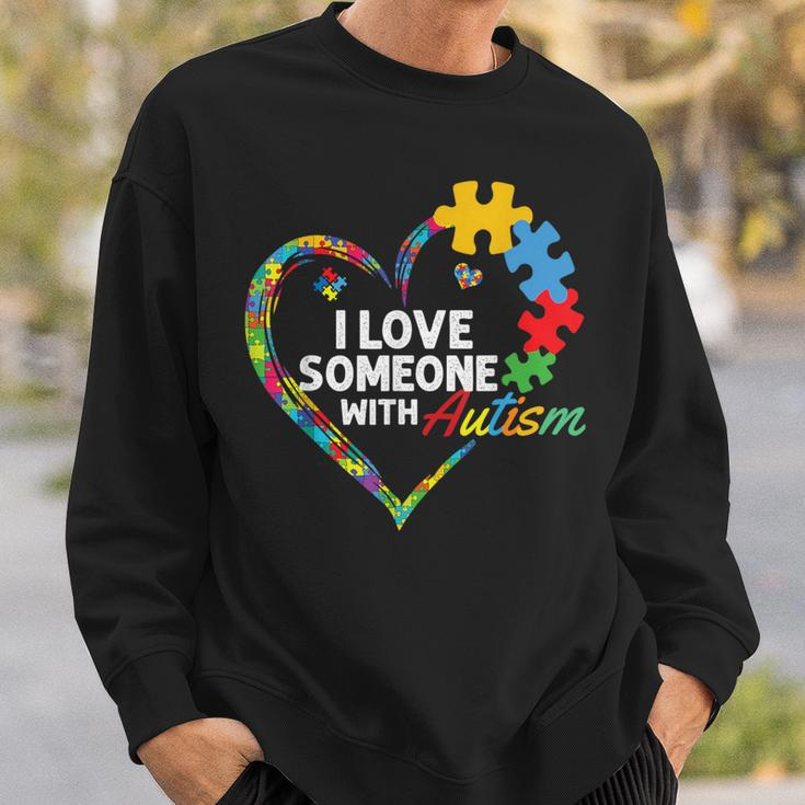 I Love Someone With Autism Heart Puzzle Sweatshirt Gifts for Him
