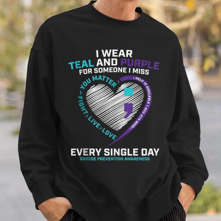 In Loving Memory Semi Colon Suicide Prevention Awareness Sweatshirt Gifts for Him