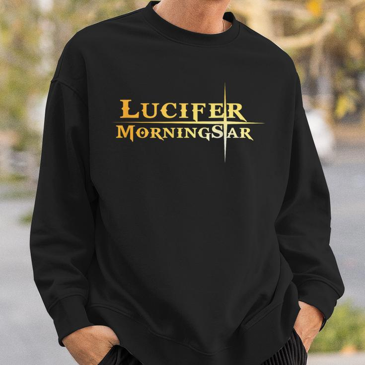 Lucifer Morningstar In A Morning Star Devil Humor Joke Sweatshirt Gifts for Him