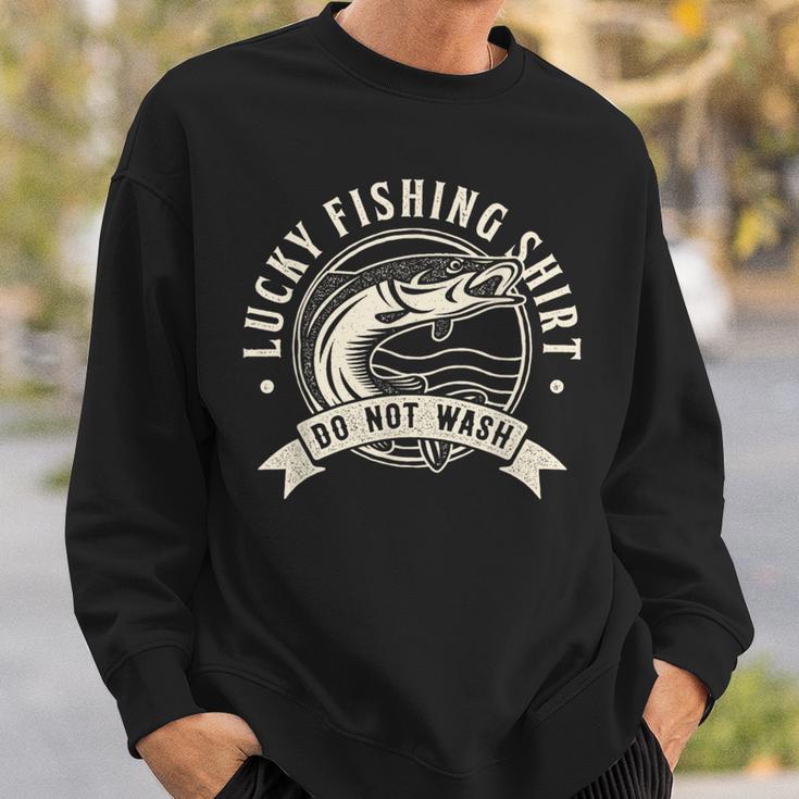 Lucky Fishing Do Not Wash Angler & Fish Sweatshirt Gifts for Him