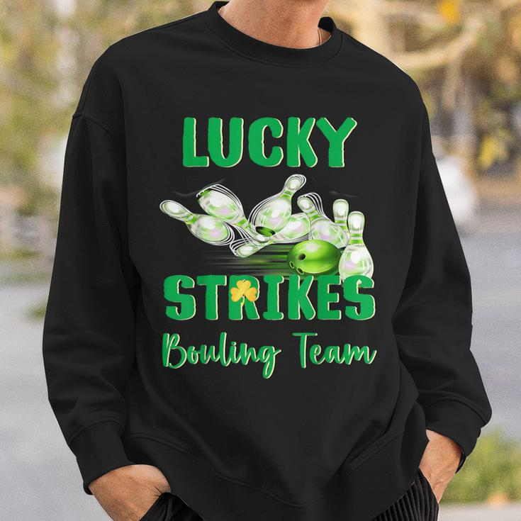 Lucky Strikes Matching Bowling Team St Patrick's Day Sweatshirt Gifts for Him