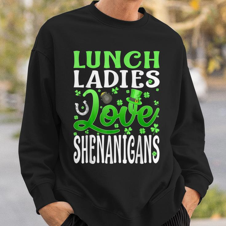 Lunch Lady Love Shenanigans St Patrick's Day Sweatshirt Gifts for Him
