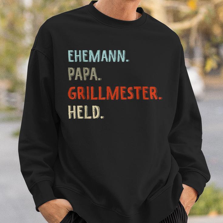 Lustige Idee Zumatertag Ehemann Papa Grillmester Held Sweatshirt Geschenke für Ihn