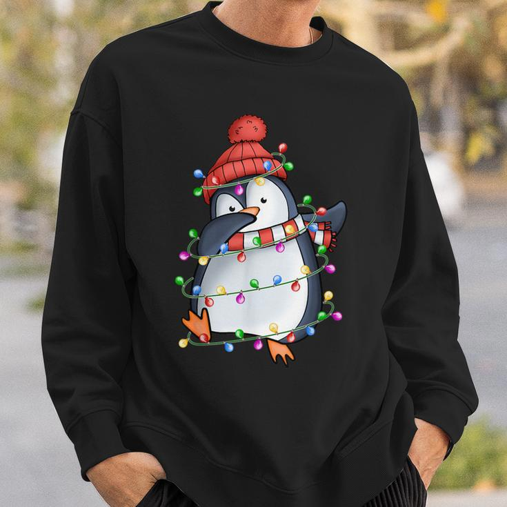 Lustiger Pinguin Weihnachten Dabbing Black Sweatshirt Geschenke für Ihn