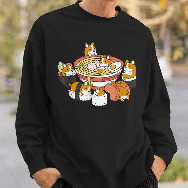 Lustiges Katzen-Ramen Sweatshirt, Cartoon-Katzen mit Nudelschüssel Geschenke für Ihn