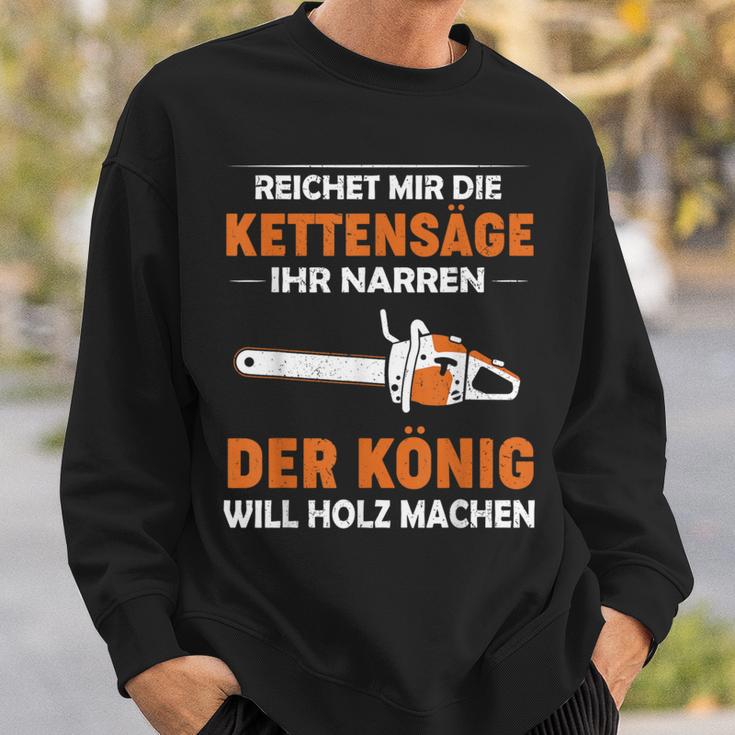 Lustiges Kettensägen-Holzfäller Sweatshirt König des Holzmachens Geschenke für Ihn