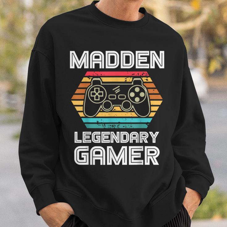 Madden Legendary Video Gamer Custom Name Personalized Gaming Sweatshirt Gifts for Him