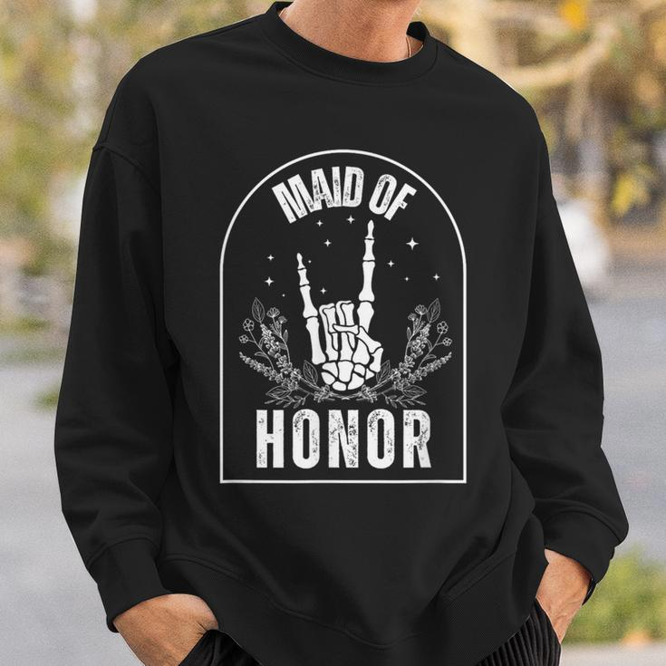Maid Of Honor Wedding Brial Fun Rock Style Sweatshirt Gifts for Him