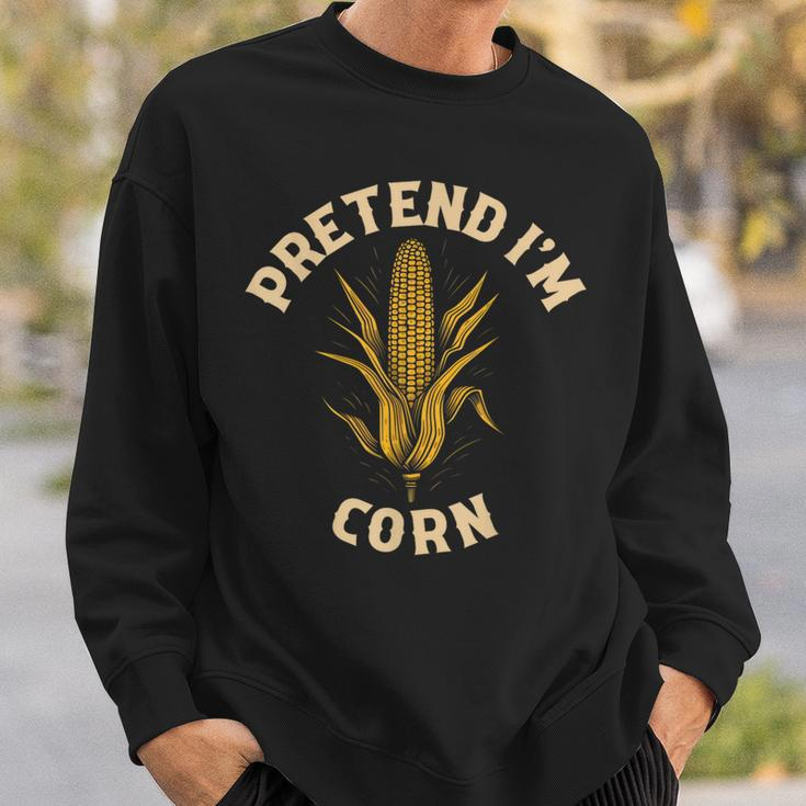 Mais-Motiv Schwarzes Sweatshirt Pretend I'm Corn, Witziges Design Tee Geschenke für Ihn