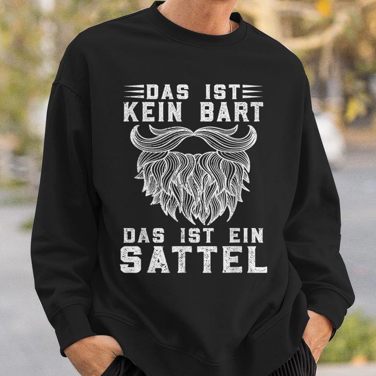 Man With Bart Junkies Das Ist Ein Sattel Beard Carrier Sweatshirt Geschenke für Ihn