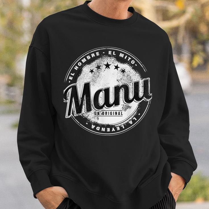Manu El Hombre El Mito La Leyend Manu Nombre Camisa de entrenamiento Regalos para él