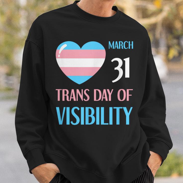 March 31 Trans Day Of Visibility Awareness Transgender Ally Sweatshirt Gifts for Him