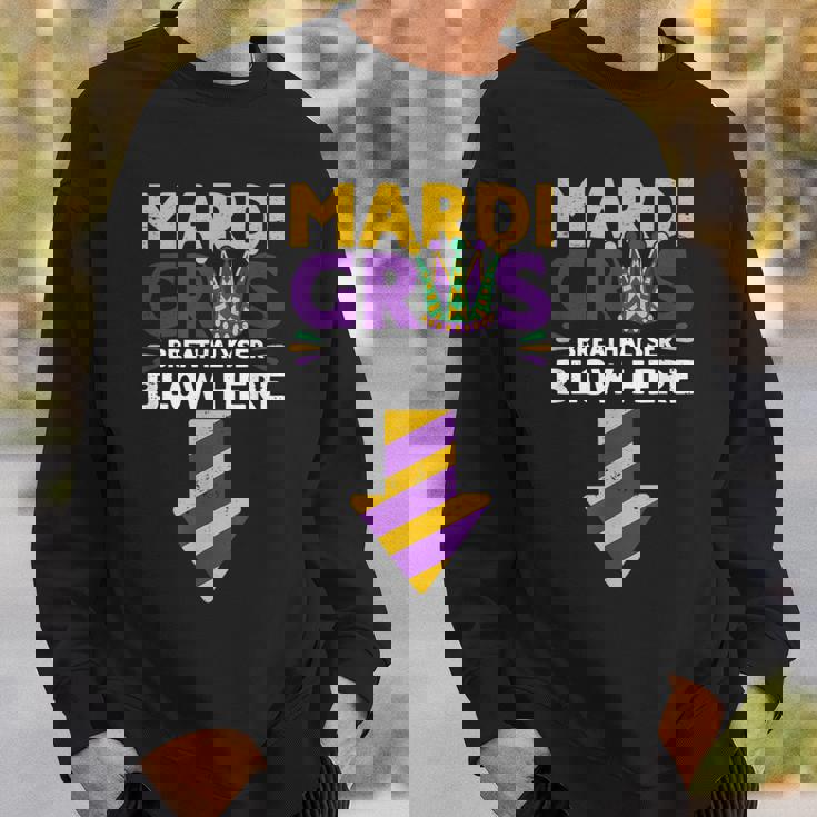 Mardi Gras Breathalyser Blow Here Adult Mardi Gras Men Sweatshirt Gifts for Him Mardi Gras Breathalyser Blow Here Adult Mardi Gras Men Sweatshirt Gifts for Him