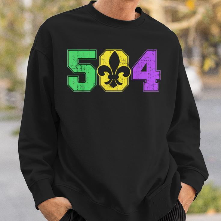 Mardi Gras New Orleans 504 Louisiana Sweatshirt Gifts for Him