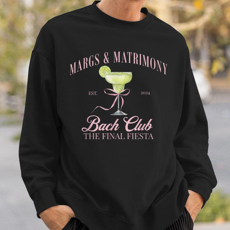 Margs And Matrimony Bachelorette Party Bach Club Margarita Sweatshirt Gifts for Him