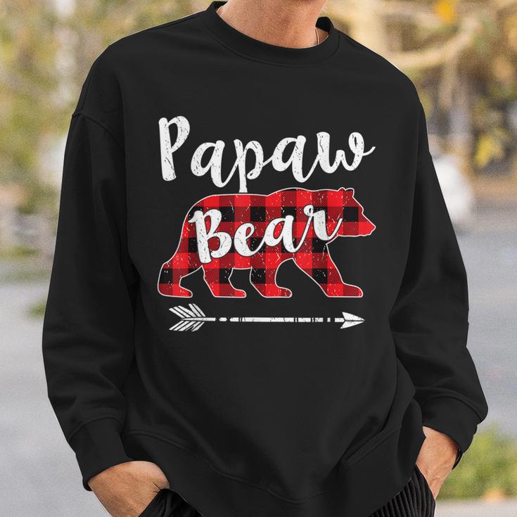 Matching Christmas Pajama Red Plaid Papaw Bear Sweatshirt Gifts for Him