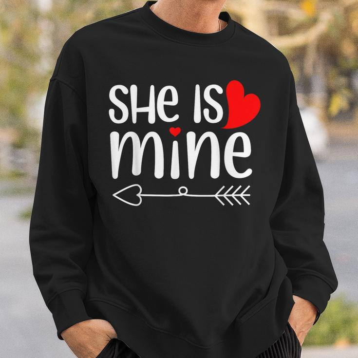 Matching His Hers He's Mine She's Mine Valentines Day Couple Sweatshirt Gifts for Him