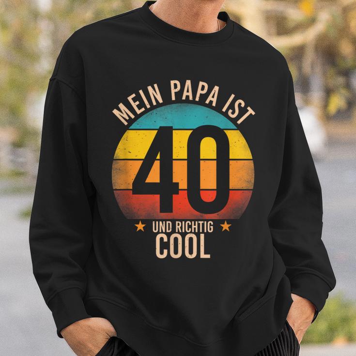 Mein Papa Ist 40 Und Richtig Cool 40Th Birthday Man Sweatshirt Geschenke für Ihn