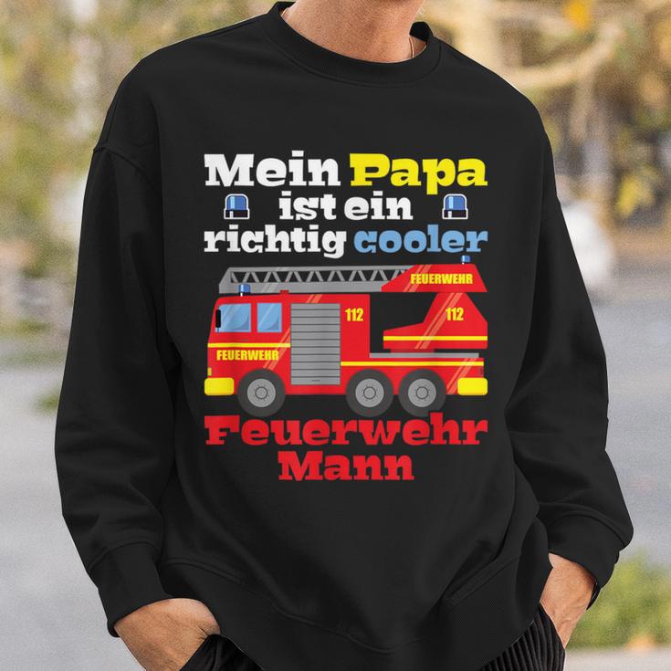 Mein Papa Ist Ein Richtig Cooler Fireman Sweatshirt Geschenke für Ihn