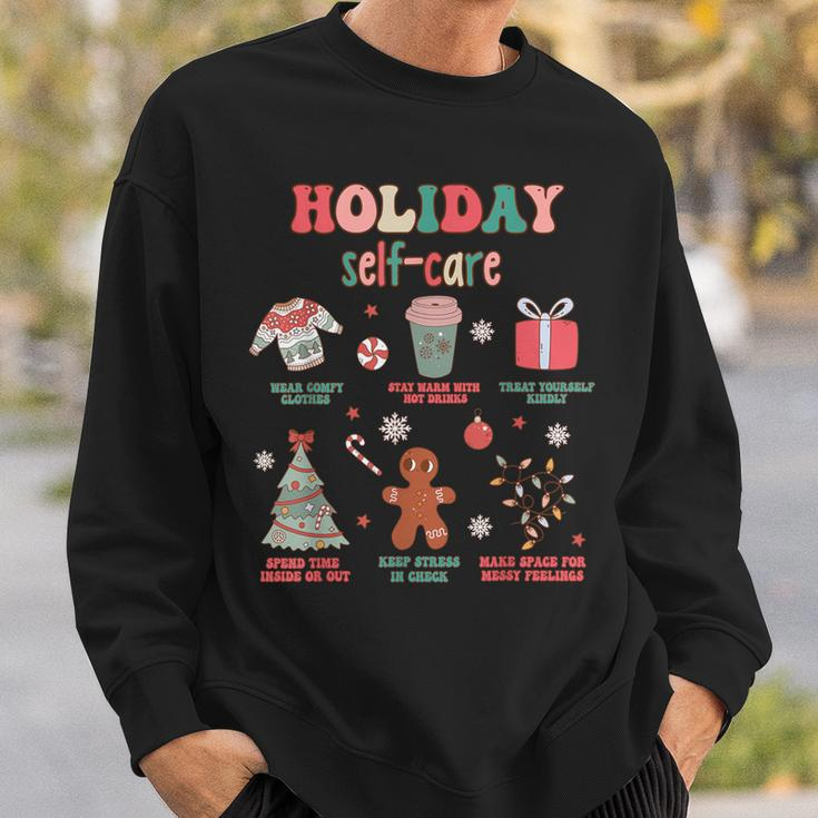 Mental Health Awareness Merry Christmas Holiday Self Care Sweatshirt Gifts for Him