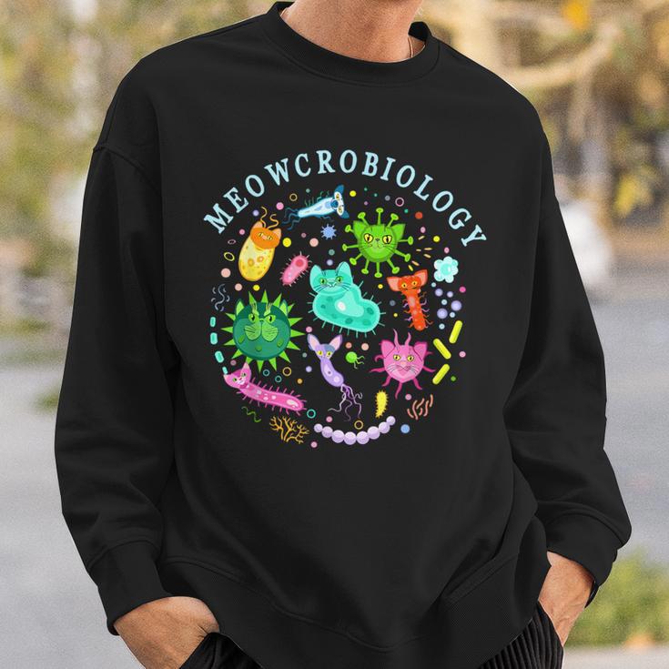 Meowcrobiology Cat Meow Microbiology Science Bacteriology Sweatshirt Gifts for Him